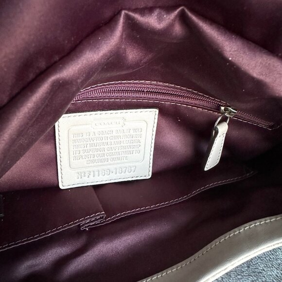 Cream Coach Shoulder Bag - Picture 10 of 13